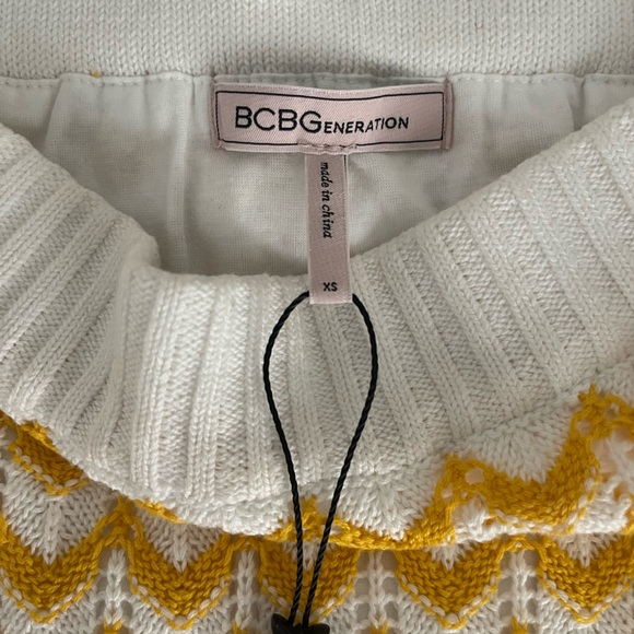 NWT BCBGeneration orange/white striped skirt - Picture 4 of 6